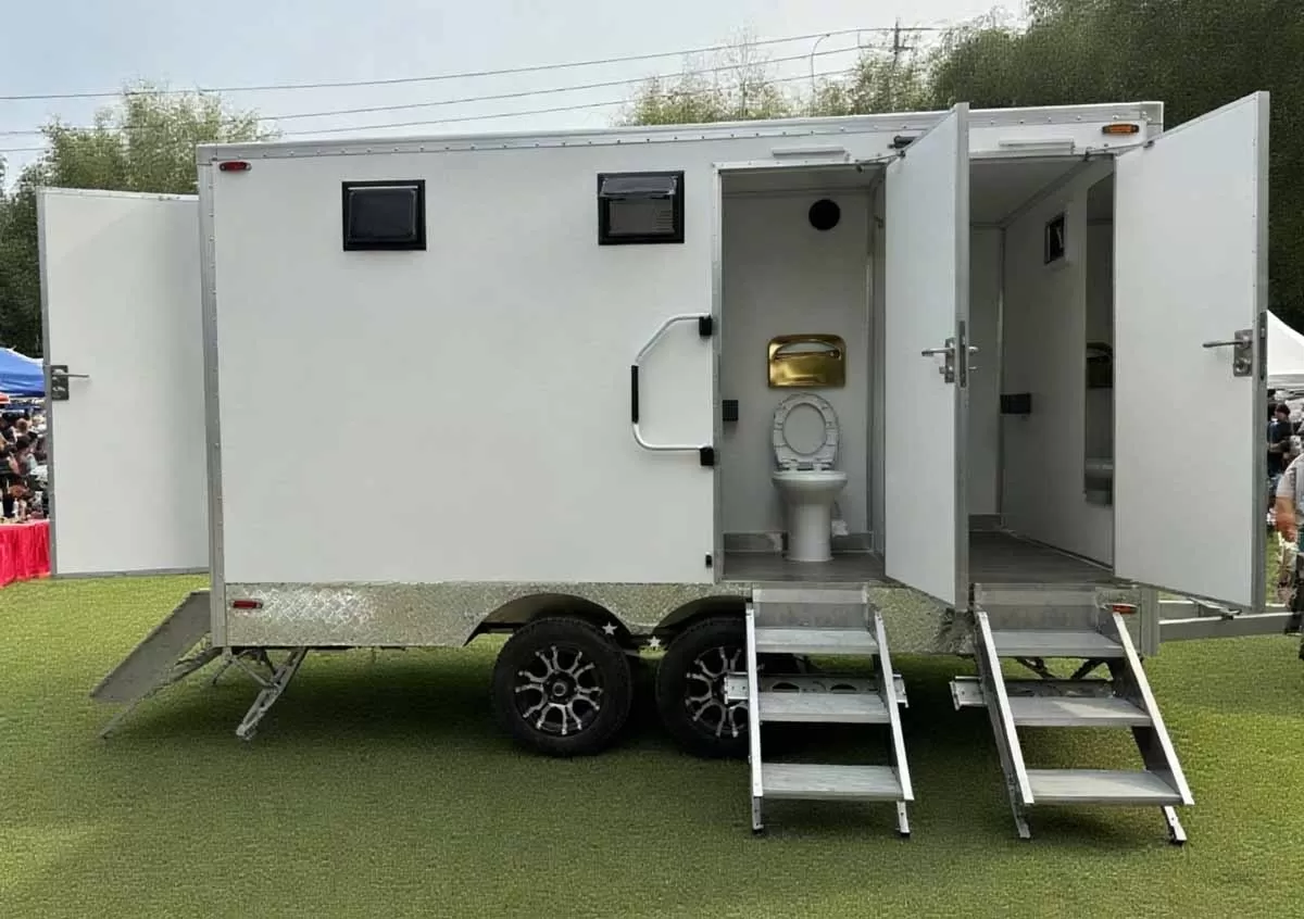 Portable restroom trailers Portable restroom trailers